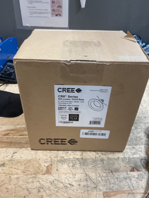 Photo 1 of 
Cree LED 6 inch Retrofit Recessed Downlight - 625 lumens - GU24 BASE- 6" LED Downlight, 3000k, 120V
4+
VIDEO
 Product Energy Guide
Cree LED 6 inch Retrofit Recessed Downlight - 825 lumens -