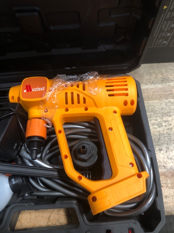 Photo 1 of 2025 Upgrade Cordless Pressure Washer, 900PSI Battery Powered Pressure Washer with 6-in-1 Nozzle, 10 Speed Adjustment, Remaining Battery Display, Portable Power Washer for Car/Garden/Floor/Yards