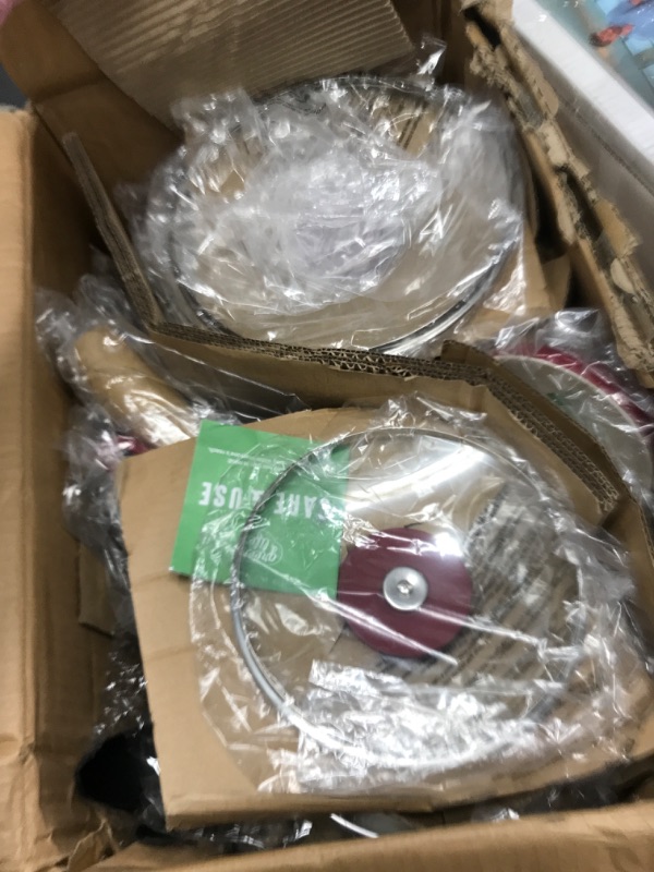 Photo 1 of GreenLife 16 Piece Nonstick Cookware Set, Soft Grip Non-Toxic PFAS-Free Ceramic Pots & Pans, Dishwasher & Oven Safe, Frying, Sauce, Saute, Utensils, Glass Lids, Stay-Cool Handles, Wobble Free, Red