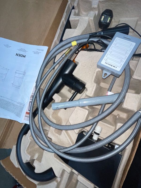 Photo 1 of Moen Sleek Matte Black Motionsense Wave Sensor Touchless One-Handle High Arc Pulldown Modern Kitchen Faucet Featuring Power Clean, 7864EWBL