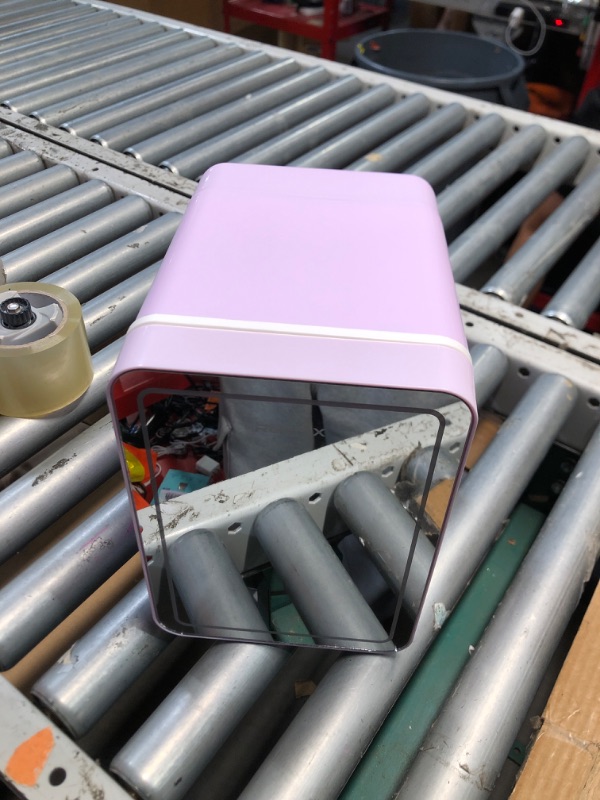 Photo 1 of (used/fair) Skincare Fridge, 4L Makeup Mini Fridge With Dimmable LED Light Mirror for Bedroom, Car, Office & Dorm, Cooler & Warmer, Small Refrigerator for Cosmetics, Skin Care and Food (Mirror, Purple)