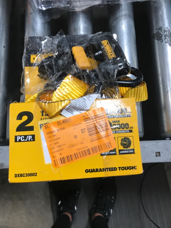 Photo 1 of 1.25 in. X 16 Ft. Ratchet Tie-Down Straps 3000 Lbs. Break Strength (2-Pack)