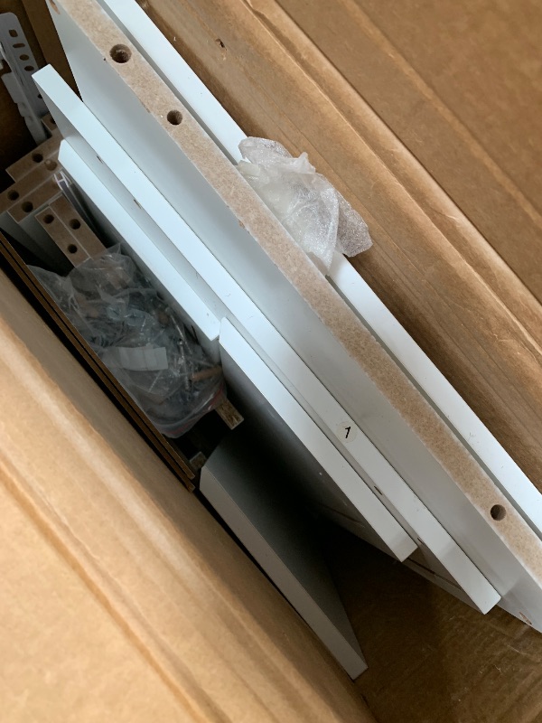 Photo 1 of ********PARTS ONLY*****Bamjoy White Nightstand with 3 Drawers, Beside Table with Drawers for Bedroom, Small Side Table Storage Cabinet 3 Drawer Night Stand for Home Office, 18.0W x 14.0D x 24.8H Inches