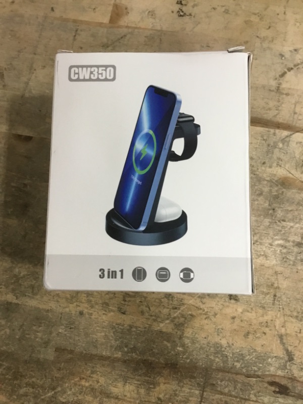 Photo 1 of 3 in 1 Charging Station for iPhone - Wireless Charger for Apple Products Multiple Devices - Charging Dock Stand for AirPods (for iPhone 16e 16 15 14 13 pro 12 11 X Max)