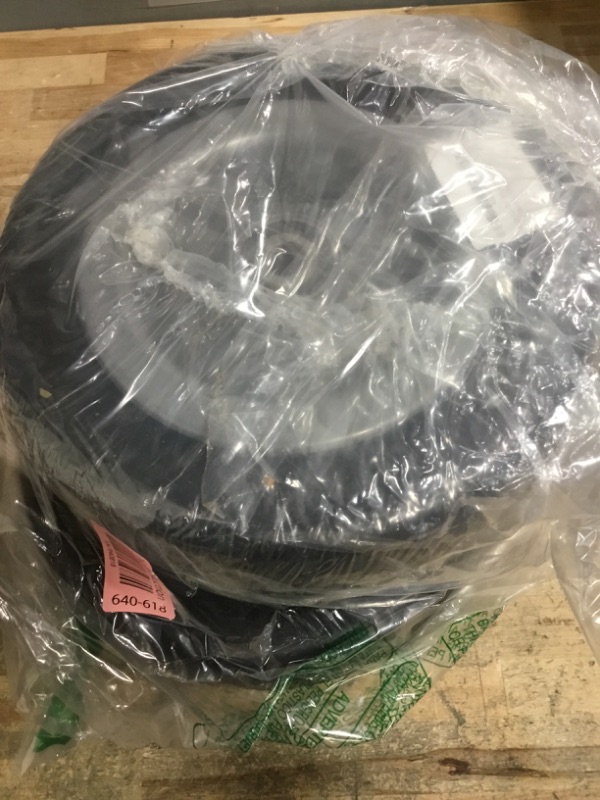 Photo 1 of 11x4.00-5" Tire and Wheel (5/8" Bearings) Flat Free, 11x4-5" Lawn Mower Tires, Zero Turn Front, 3.4"-5.6" Centered Hub, 11x400-5 Airless Solid Smooth Tires