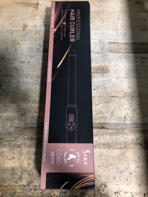 Photo 1 of 1 Inch Curling Wand Long Barrel, Dual Voltage Hair Curling Iron Wand Ceramic for Long Hair,10 Adjustable Temp