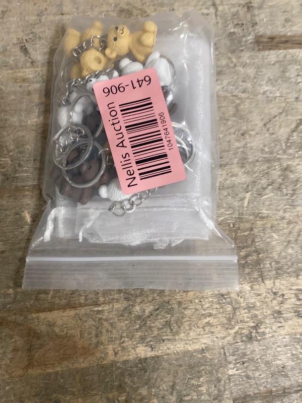 Photo 1 of **PARTIAL SET 8 ACCOUNTED FOR** BANBALLON 12 Set Bear Party Favor Bear Keychains with Organza Bags Thank You Tags For Baby Shower Bear Theme Party Return Favors Supplies