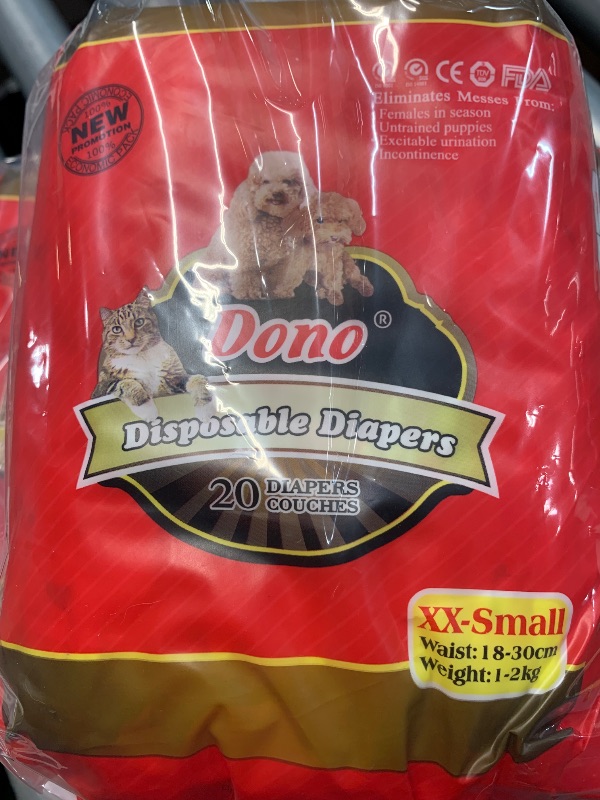 Photo 1 of (see all images) Dono Disposable Pet Diapers Female Dogs Super Absorbent Soft Heating Pee Diapers Liners XXS-M