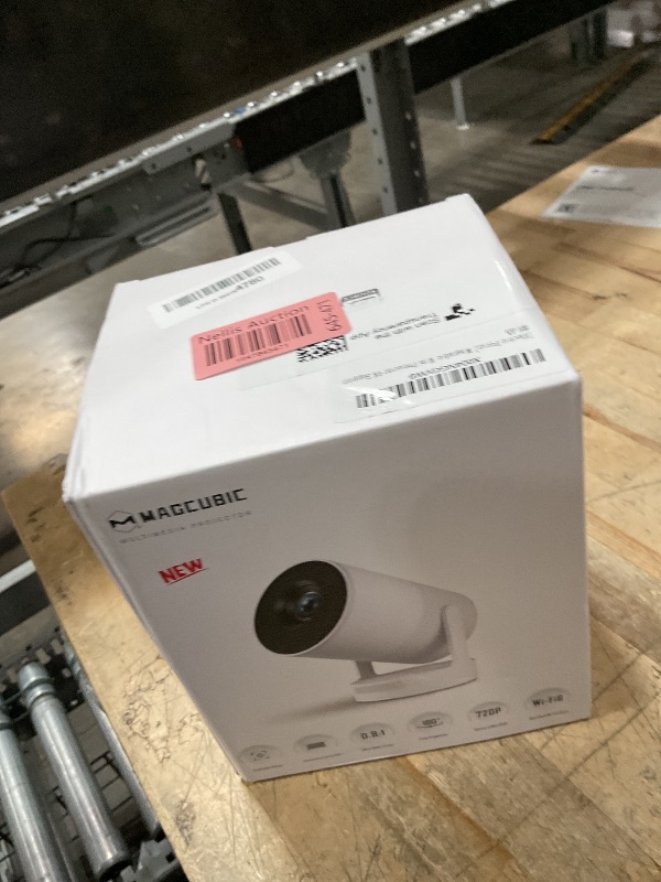 Photo 1 of ?Electric Focus?Magcubic Mini Projector 4K Support, Smart Projector with WiFi 6 and Bluetooth 5.4, 5W Soundbase Speaker, 180° Rotation, Portable Proyector for Home Theater HY300 Ultra (Grey)