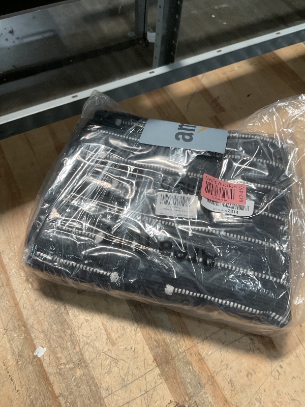 Photo 1 of LIVEBOX Black Runner Rug for Kitchen, 2'x8' Boho Washable Rug Runner for Hallway,Moroccan Cotton Long Entryway Area Rug Indoor Carpet for Bedroom Laundry Doorway Entry