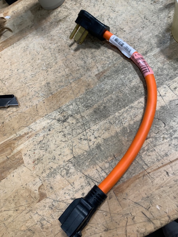 Photo 1 of 1.5 FT NEMA 6-50P to 6-20R Welder Adapter Cord,Electric Vehicle Charging Adapter,20 Amp,250V,SJTW 12AWG*3C Cable and The Cable UL Certification,Orange