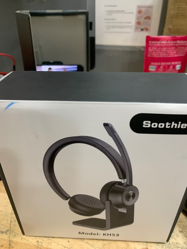 Photo 1 of (Upgraded Version) Wireless Headset, Bluetooth Headset with Noise Cancelling Microphone, Best Headphones with Mic Mute & USB Dongle for PC/Computer/Laptop/Cell Phones/Remote Work/Call Center