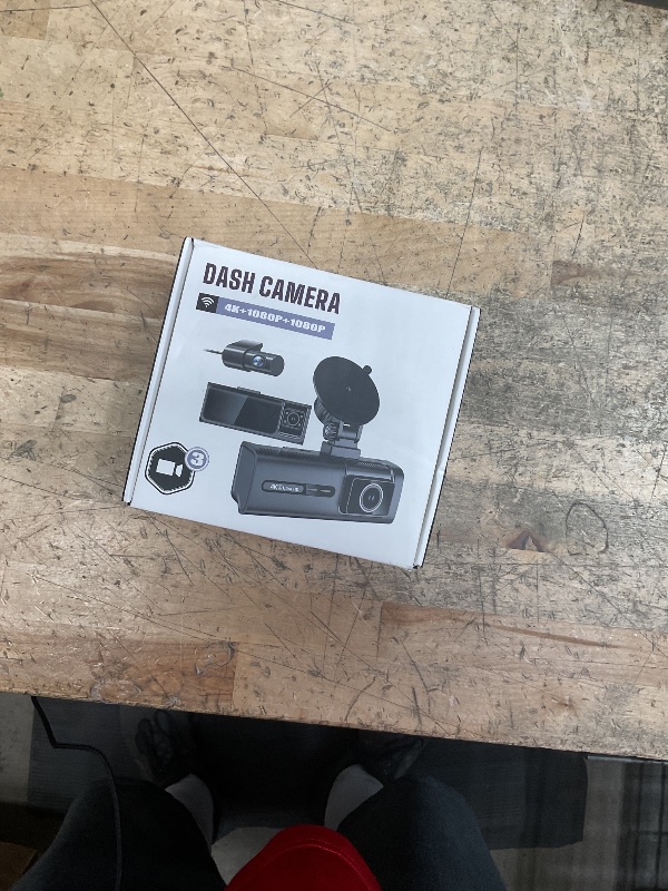 Photo 1 of 3 Channel 5G WiFi Dash Cam, 4K+1080P+1080P Dash Cam Front and Rear Inside with 64GB Card, 3.16” IPS Screen, G-Sensor, Loop Recording, Parking Monitor, 170° Wide Angle, IR Night Vision, WDR, Silver