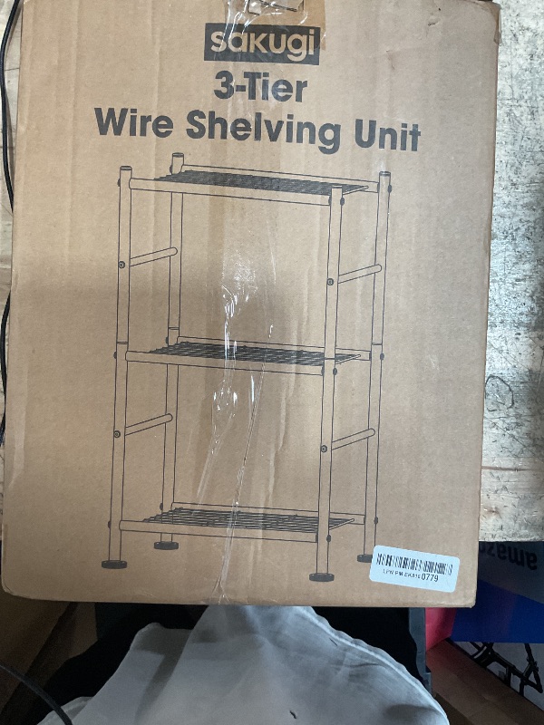 Photo 1 of 3 tier wire shelving unit 