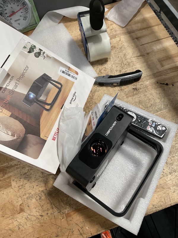 Photo 1 of [Ultra-Slim 1.97"| Netflix Licensed | AI Auto Focus | 360° Stand] Smart Mini Projector with WiFi 6 & Bluetooth, Built-in Netflix/YouTube/Disney+/Hulu, DBPOWER N5 Movie Projector for Bedroom & Dorm