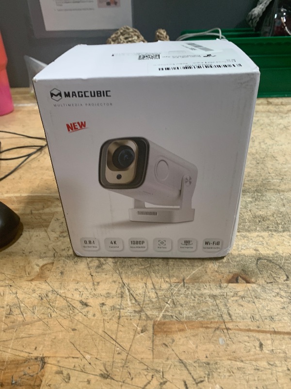 Photo 1 of ?Auto Focus&1080P?Magcubic Mini Smart Projector with 4K Support, Portable Projector with Wifi and Bluetooth, 5W Speaker, Built in Apps, Voice Control, Outdoor Movie Projector