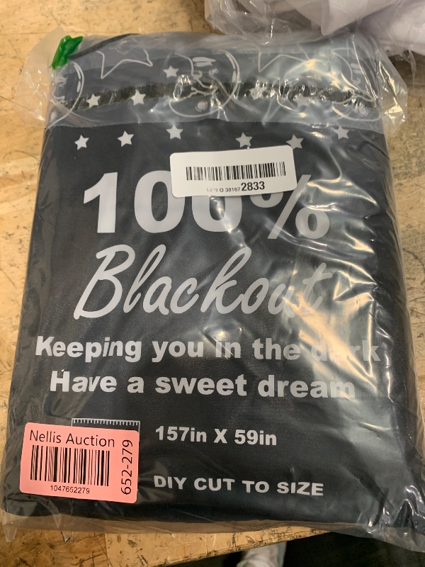 Photo 1 of 100% Blackout Blind White (157"x 59") Curtains Window Cove [DIY Cut to Any Size or Shape] [Hook & Loop Tabs][ Portable Bags for Travel ] [Light & UV Blocking ] for House,Baby Nursery,Apartment