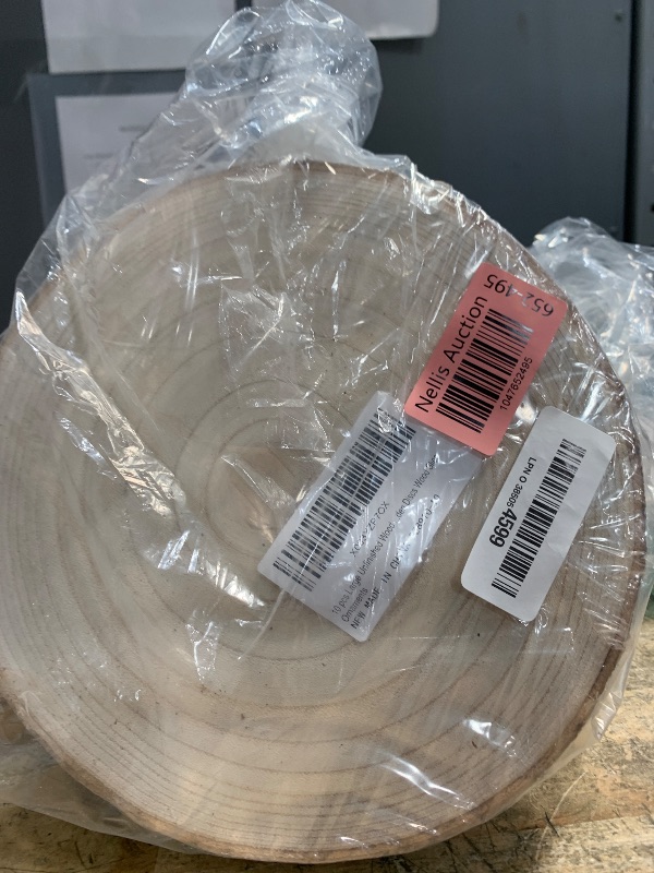 Photo 1 of 10 pcs Large Unfinished Wood Slices for Centerpieces 8-9 inches Wood Rounds for Tables Decor Rustic Wood Circles for DIY Crafts and Wedding Decor Round Wooden Discs for Ornaments