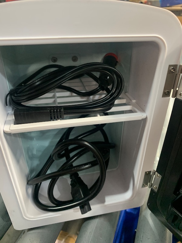 Photo 1 of ***(MINOR DAMAGE/ SEE NOTES)***HONEYWELL Portable Mini Fridge, 4 Liter 6 Can Cooler and Warmer Compact Refrigerators with Observation Window, 100% Freon-Free & Eco Friendly for Drinks, 4L, BLACK