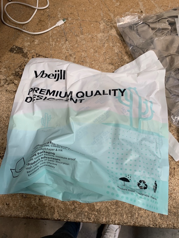 Photo 1 of 100 Gram 10 Pcs (Color-Indicating) Silica Gel Packets, Premium Food Grade Desiccant, Rechargeable Moisture Absorbers for Car, Storage Bins, Suitcase, Safe, 3D Filaments, Electronics