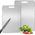Photo 1 of *PHOTO FOR REFERENCE* 2 Pack Titanium Cutting Board - 100% Pium Cutting Boards For Kitchen,Easy to clean, Double-sided food-grade Cutting Board For Cutting Meats, Fruits And Vegetables