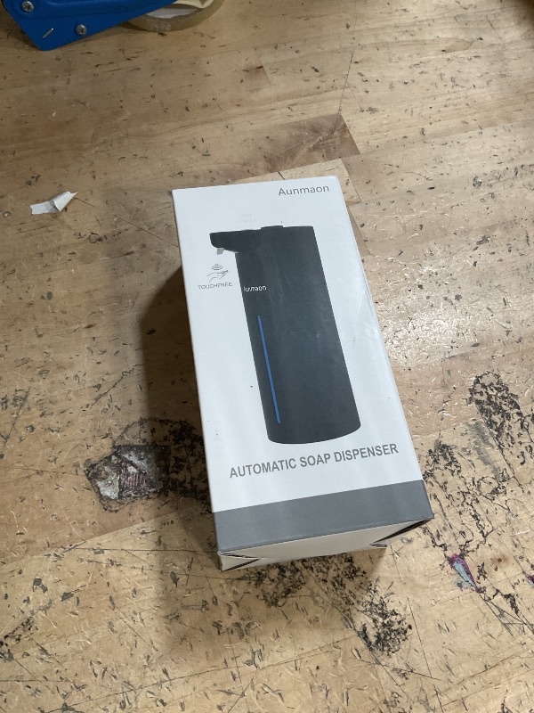 Photo 1 of ***(USED/ UNABLE TO TEST)***Aunmaon Automatic Soap Dispenser Touchless, Modern, Kitchen & Bathroom, Hands-Free, Adjustable Volume, Long Battery Life, Compatible with Thick & Thin Soap, Easy for Toddlers, Clog-Free, Black