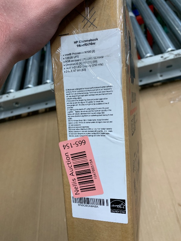 Photo 1 of (used) HP Chromebook 14 inch Laptop, HD Display, Intel Processor N100, 8 GB RAM, 128 GB UFS, Intel UHD Graphics, Chrome OS, Chalkboard Gray, 14a-nf0099nr