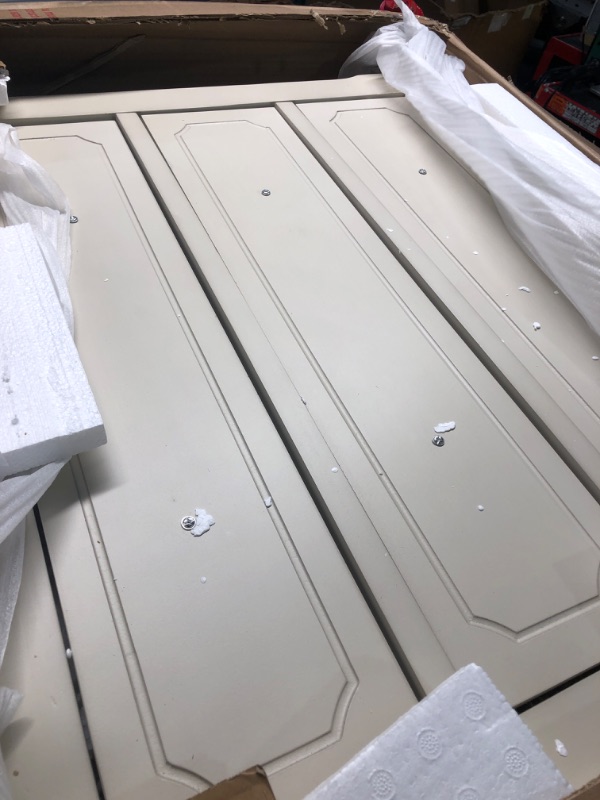 Photo 1 of ***DAMAGED ON THE CORNERS***Merax Vintage Country Style 3 Drawers Wood Nightstand, Bedside Table, Baby Dresser, End Table for Bedroom Living Room, Fully Assembled, Retro White