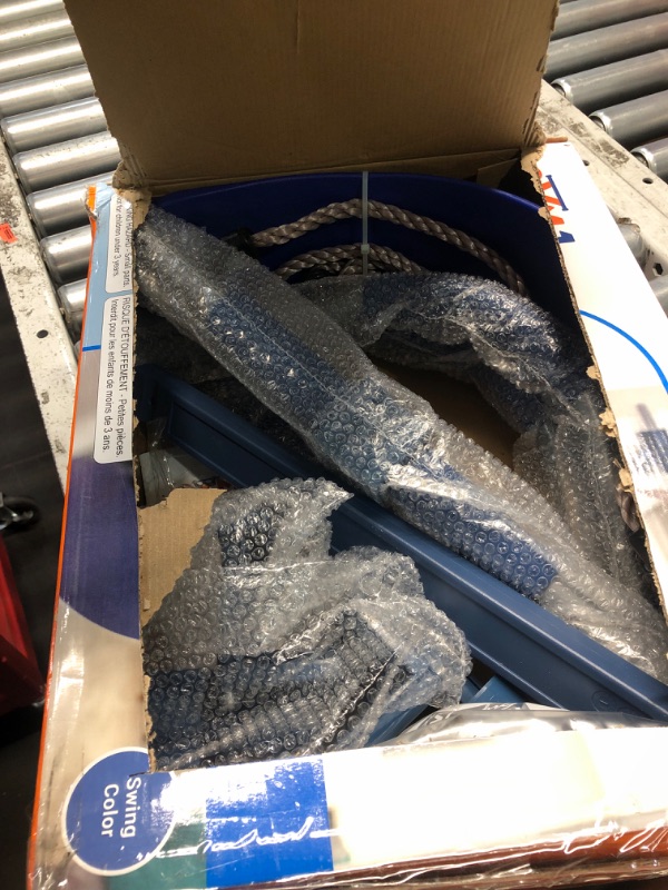 Photo 1 of (missing hardware) Gym1 2-Piece Doorway Indoor Playground Gym - Blue - Sensory Swing & Pull-Up Bar - Jungle Gym Ladder, Rings & Knotted Rope - Holds 300 lbs