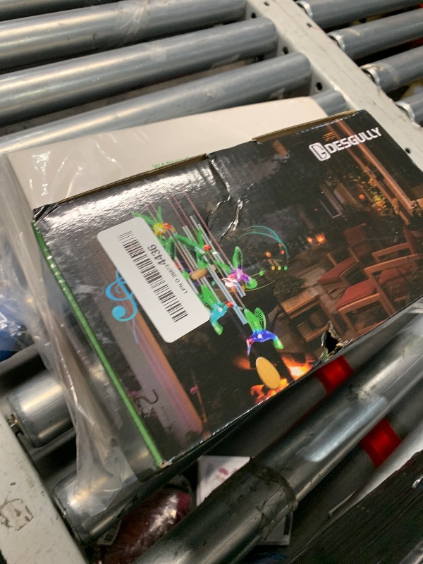 Photo 1 of DesGully Wind Chimes,Hummingbird Solar Wind Chimes for Outside,Aluminum Tubes Memorial Wind Bell for Garden/Patio Decor Thanksgiving Gifts for Mom, Wife, Grandma Neighbors(25 Inch Deep Tone)