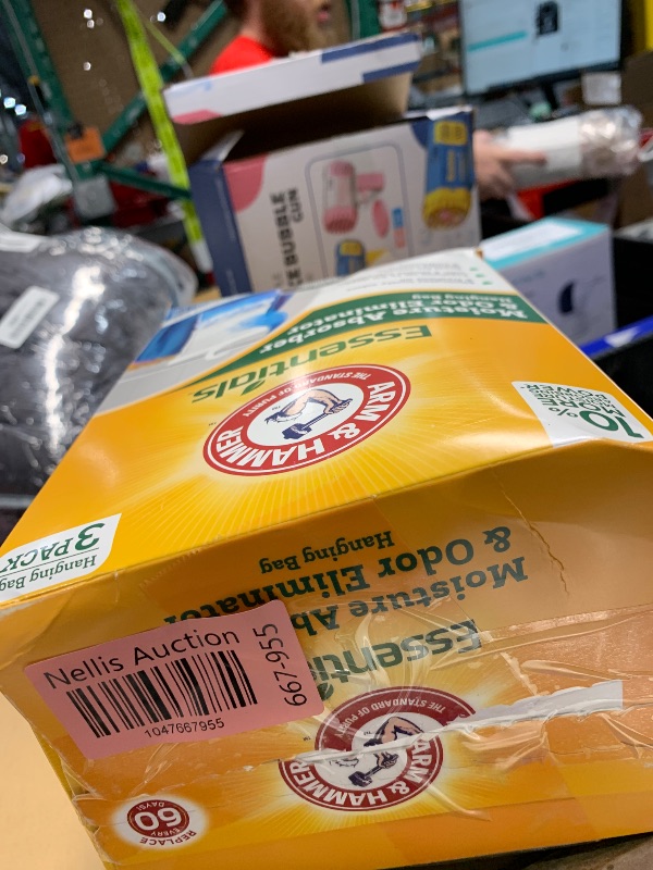Photo 1 of (only 2)Arm & Hammer Essentials Hanging Moisture Absorber and Odor Eliminator, 17.5 oz., 2 Pack, Fragrance Free, Moisture Absorbers for Closets