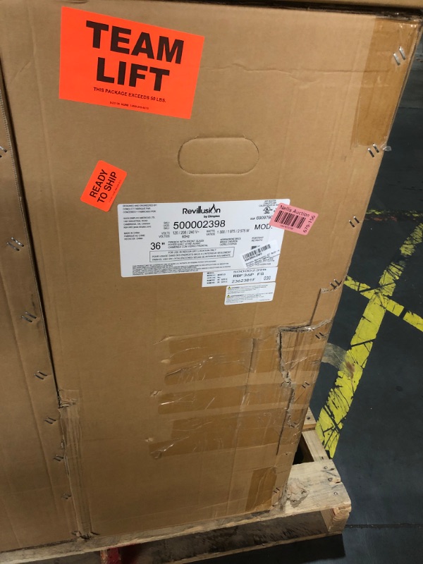 Photo 1 of **TRUCK/TRAILER PICKUP**Dimplex Revillusion® 36" Portrait Built-in Firebox (Model: RBF36P), 4435/6739/8786 BTU, 120/208/240 Volt, 1375/1975/2575 Watt, Herringbone