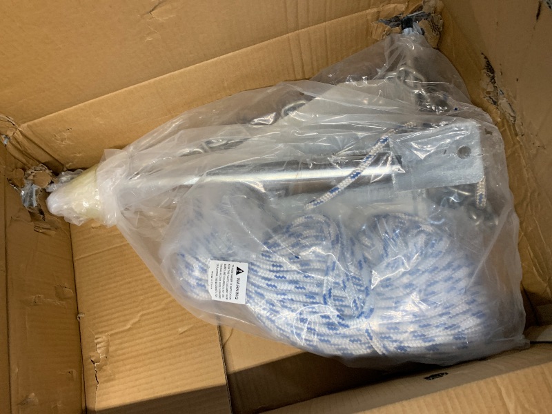 Photo 1 of Young Marine Portable Galvanized Fluke Style Anchor Kit Includes Galvanized Fluke Anchor, Rope, Shackles, Chain 8LB 10LB (13 LB)