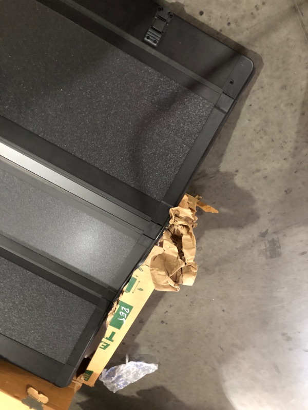 Photo 1 of ***DAMAGED - HEAVILY USED - GASKET WEATHERSTRIPPING WORN AND TORN - SEE PICTURES***
Rough Country Hard Tri-Fold Truck Bed Tonneau Cover for Toyota Tacoma (2024-2025) - Aluminum Flip-Up Folding Bed Cover, Fits 5' (60.3") Bed