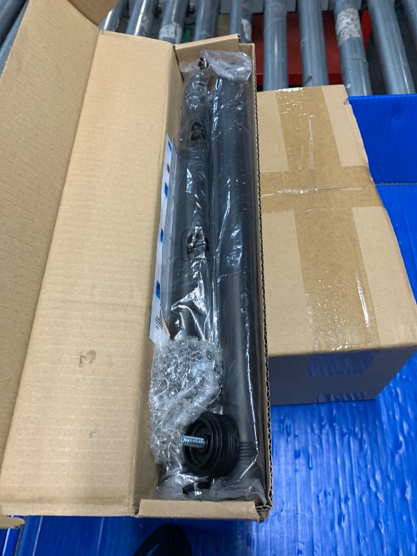Photo 1 of ***(MISSING HARDWARE)***Heavy Duty Curtain Rods for Windows 18 to 45 Inch, Adjustable Length 1 Inch Diameter Window Curtain Rod with Aluminium Finials, Black