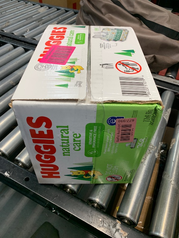 Photo 1 of (incomplete) Huggies Natural Care Sensitive Baby Wipes, Unscented, Hypoallergenic, 99% Purified Water, 12 Flip-Top Packs (768 Wipes Total), Packaging May Vary