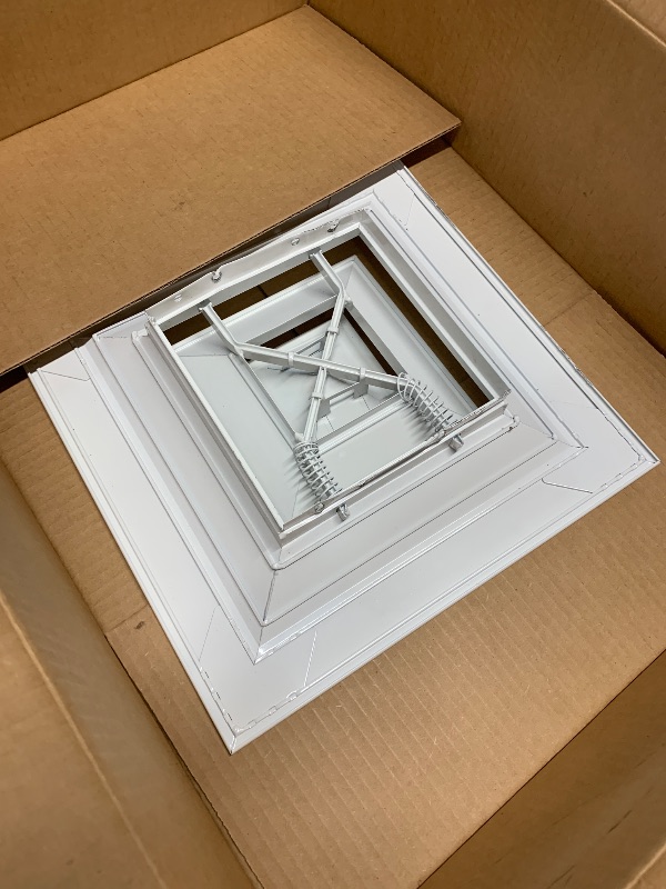 Photo 1 of (used)(missing hardware) Repa Market 6" x 6" Inch Square Aluminum Ceiling Diffuser - Industrial 4 Way Supply or Exhaust Ventilation, Air Conditioning 