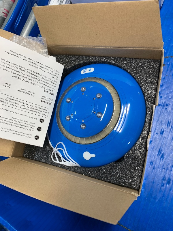 Photo 1 of Floating Pool Fountain with Lights Show, 9 Pool Light Modes and 3 Fountain Modes with Remote for Inground Above Ground Pool, Upgraded Rechargeable Pool Fountains with Anchor-1 PC