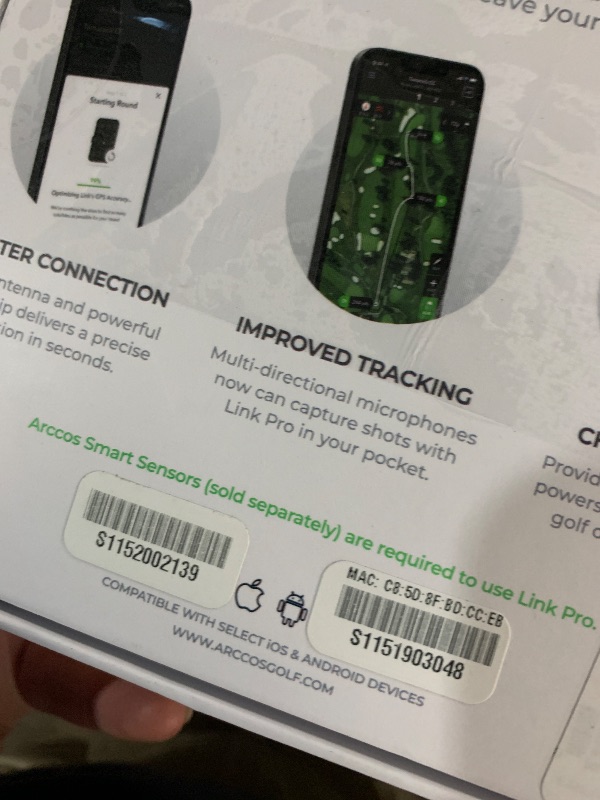 Photo 1 of Arccos Link Pro Wearable: Automatically Track Your Golf Game Without Your Phone, Compatible with Arccos Smart Sensors & Arccos Smart Grips