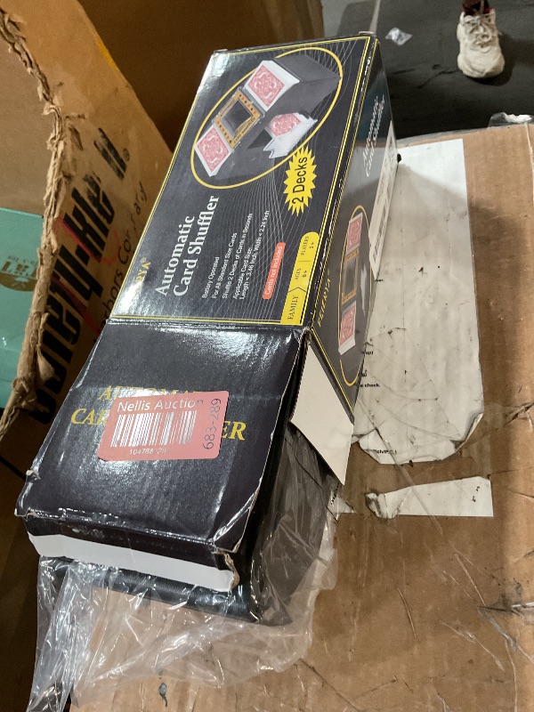 Photo 1 of ****PREV USED****UNTESTED***NEEDS BATTERY***
FEIERYA Automatic Card Shuffler 2 Deck,Battery-Operated Electric UNO Poker Shuffler,Playing Card Shuffler for Home Card Game,Travel