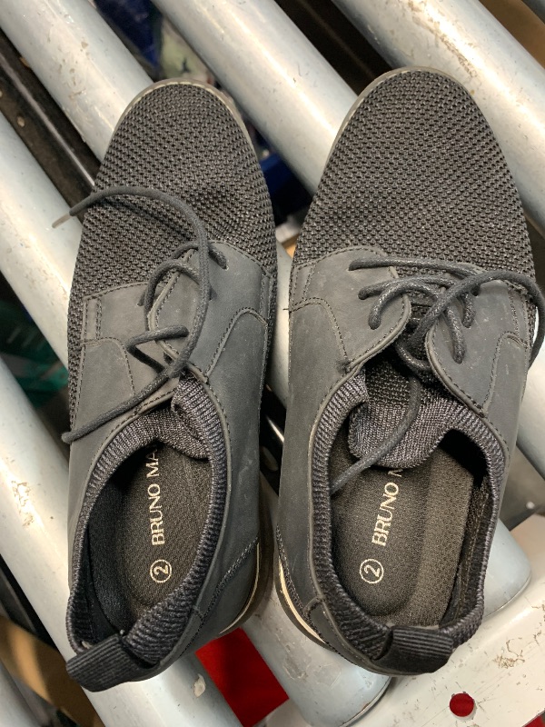 Photo 1 of (used)(see images) Bruno Marc Boy's Mesh Casual Dress Oxford Breathable Uniform Shoes,Size 2 Little Kid,Black-3,SBOX2403K