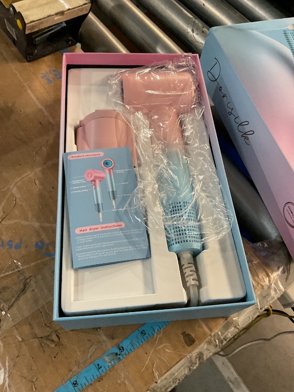 Photo 1 of DORISILK Ionic Hair Dryer 110,000 RPM High Speed, Professional Blow Dryers for Salon Home Use, Portable Blowout Hair Dryers Lightweight with Nozzle Hot & Cold Selection Gift for Women Girl, Pink Blue
