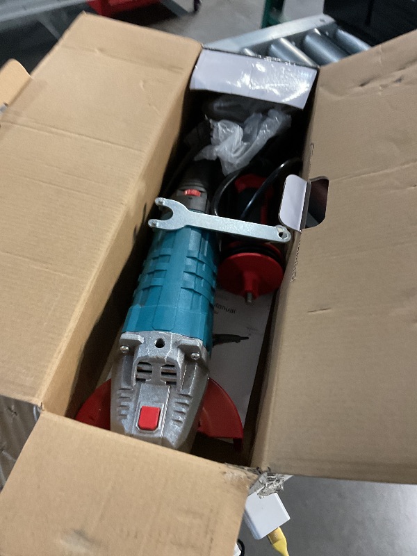 Photo 1 of ***PARTS ONLY***VERGING Angle Grinder, 4 1/2 Angle Grinder 12-Amp, 1400W Multifunctional High Power Grinder Tool with Grinding and Buffer Polishing Capabilities, Non-Slip Handle, and Auxiliary Handle Shockproof