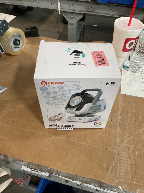 Photo 1 of 2025 Upgraded Bubble Machine with Remote Control, Automatic Rotation & RGB Lights, 1800mAh Rechargeable Battery, Type-C Charge, Bubble Maker for Kids, Weddings, Birthday Parties, Outdoor Activities