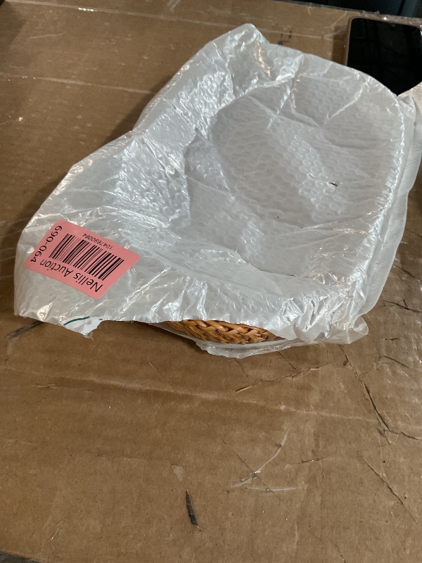 Photo 1 of (USED/FAIR) (BAGGED) i-lan Handwoven Bread Serving Basket Bowls, Wicker Oval Fruit Bowl, Serving Bread Basket Set, Food Storage Bowl for Bread, Snack, Vegetable, Natural Brown (S: 10")