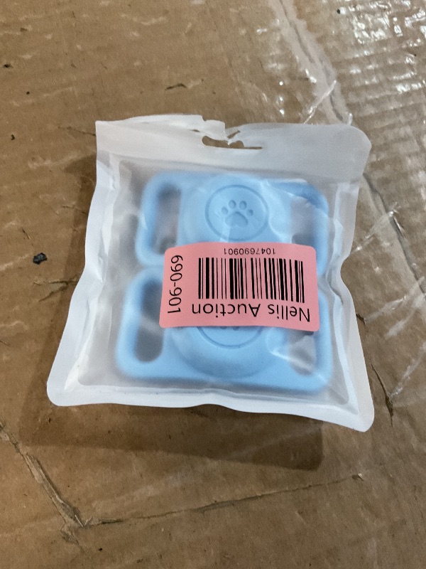 Photo 1 of [2 Pack] Waterproof AirTag Dog Collar Holder Case, Silicone Full-Body Protection, Soft Lightweight Stretchable Design for Dog Collars (LightBlue)