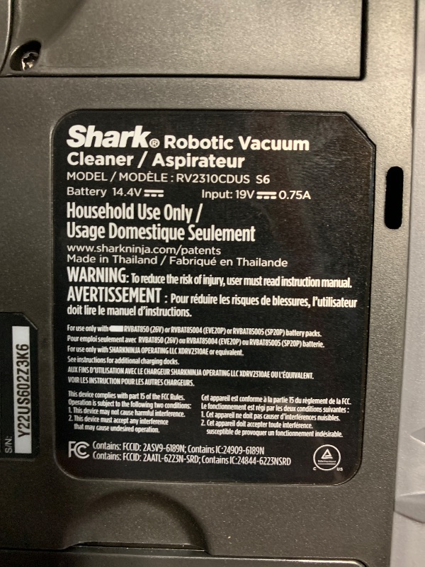 Photo 1 of (used)(see images)Shark RV2310AE Matrix Self-Emptying Robot Vacuum with Bagless, 45-Day Capacity, Self-Cleaning Brushroll for Pet Hair