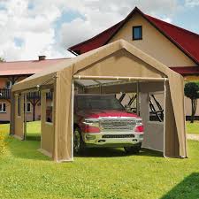 Photo 1 of *************PARTIAL ITEM, THIS IS ONLY 1 BOX IN A MULTI BOX SET****************
Carport Canopy 10'x20', 12'x20' and 13'x20' Heavy Duty Portable Garage with 4 Roll-Up Doors and 4 Windows Waterproof Canopy for Car, Truck, Boat