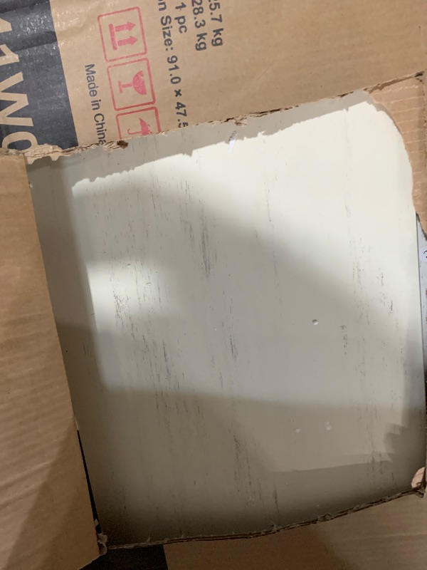 Photo 1 of ***(PARTS ONLY/ MISSING PARTS/ MAJOR DAMAGE/ NON FUNCTIONAL)***VASAGLE LIRY Collection - Buffet Cabinet, Coffee Bar Cabinet with a Drawer, Adjustable Shelf, Sideboard Storage with Cable Hole, Drawer Divider, Rustic White and Honey Brown UBBK341W01