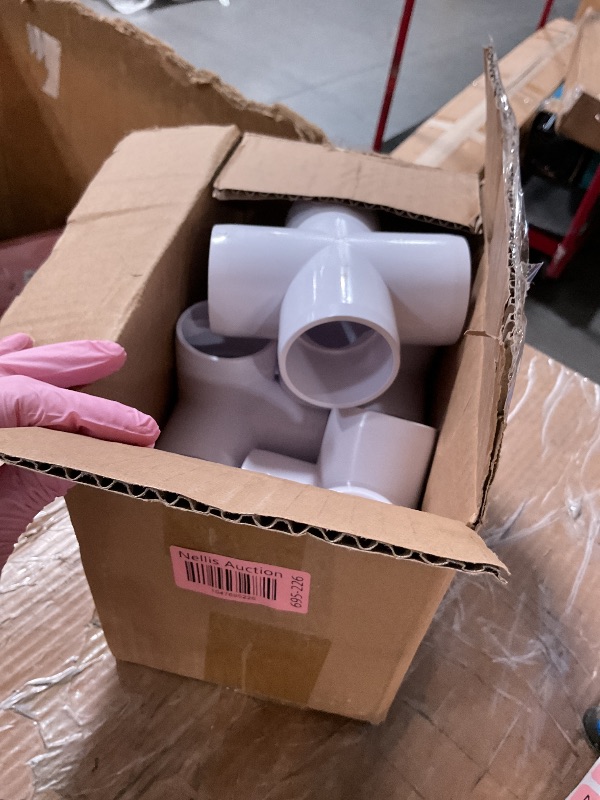 Photo 1 of ?letsFix 5 Way PVC Fittings 1-1/2 Inch (4-Pack), Furniture-Grade, Heavy-Duty Pipe Connectors for Plumbing, DIY Projects, and Home Furniture Assembly, Compatible with 1-1/2" Schedule 40 PVC Pipes?